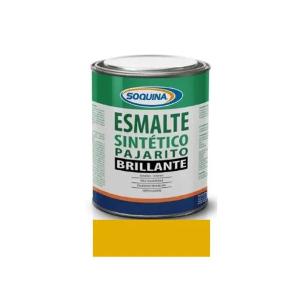 ESMALTE SINTÉTICO PAJARITO 1/4 GL. AMARILLO REY