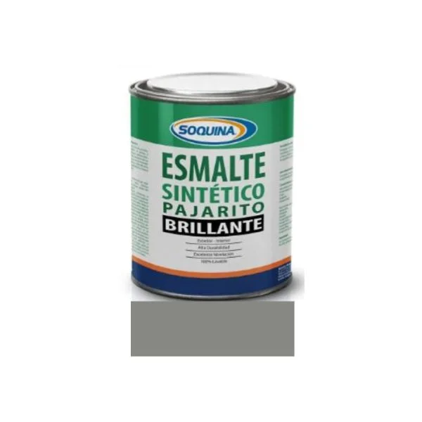 ESMALTE SINTÉTICO PAJARITO 1/4 GL. GRIS PERLA