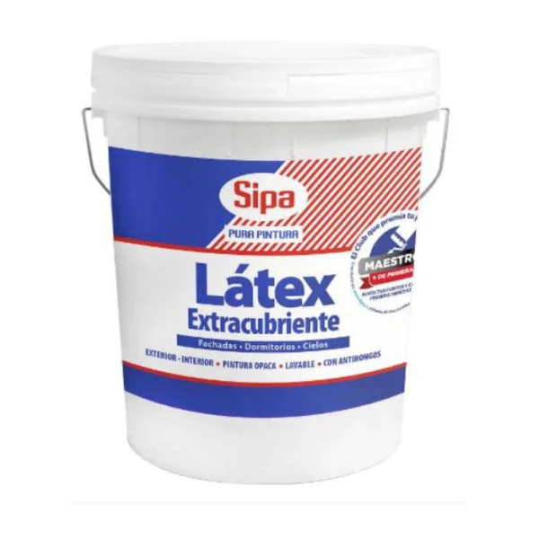 SIPA LATEX EXTRACUBRIENTE TINETA 4 GL. BLANCO