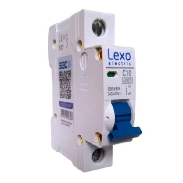 LEXO INTERRUPTOR AUTOMATICO 1 X 10 A. CURVA C 6 KA