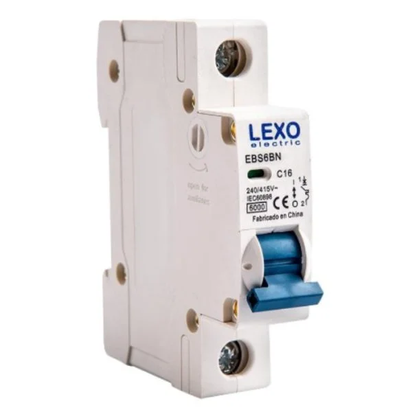 LEXO INTERRUPTOR AUTOMATICO 1 X 16 A. CURVA C 6 KA