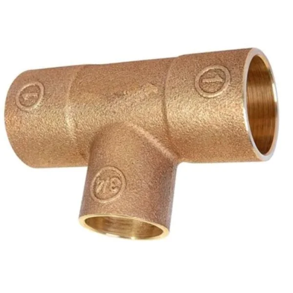 TEE SOLDAR 1" X 1" X 3/4"   BRONCE