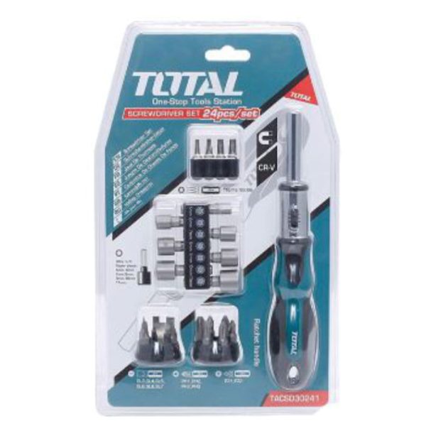 TOTAL TACSD30246 SET DESATORILLADOR 24 PIEZAS