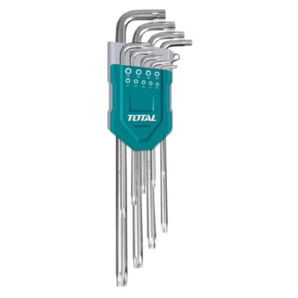 TOTAL THT106391 JUEGO LLAVE HEXAGONAL ESTRELLA 9 PIEZAS