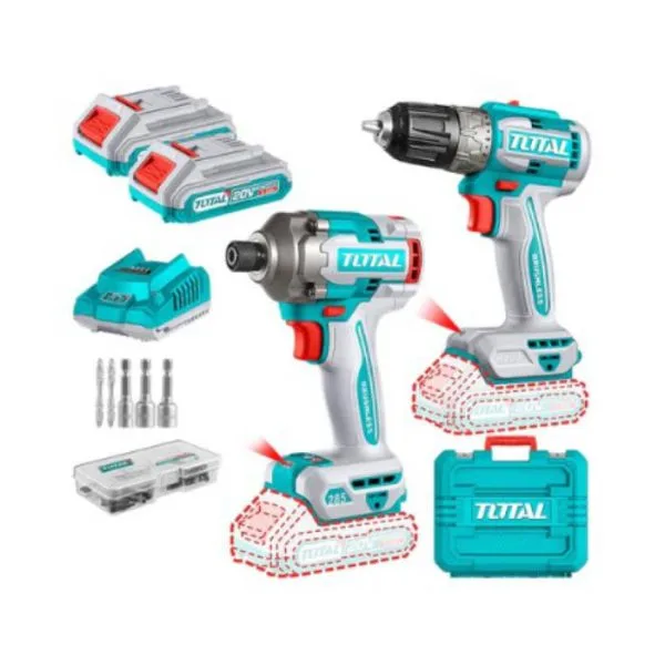 TOTAL TCKLI20272 ATORNILLADOR + TALADRO DE IMPACTO