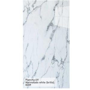 PLANCHA UV 1.22X2.44 8209 MARMOLADO WHITE