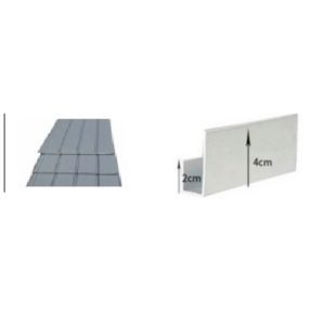 ACCESORIO METAL SIDING INICIO GRIS 3MTS